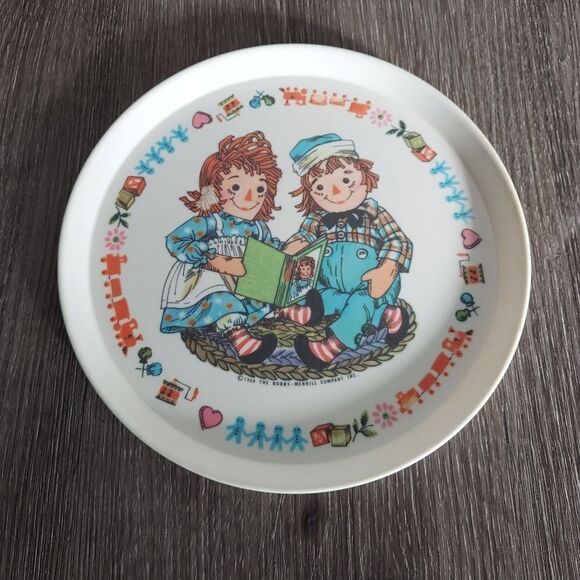 Vintage 1969 Raggedy Ann & Andy Child's Plate 1969 Oneida - Picture 1 of 4